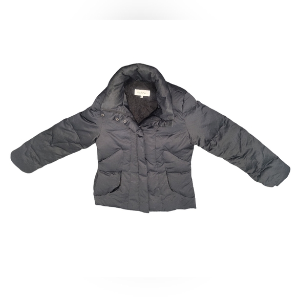 Calvin Klein Womens Black Puffer Winter Jacket - Size Petite Medium - Picture 2 of 3